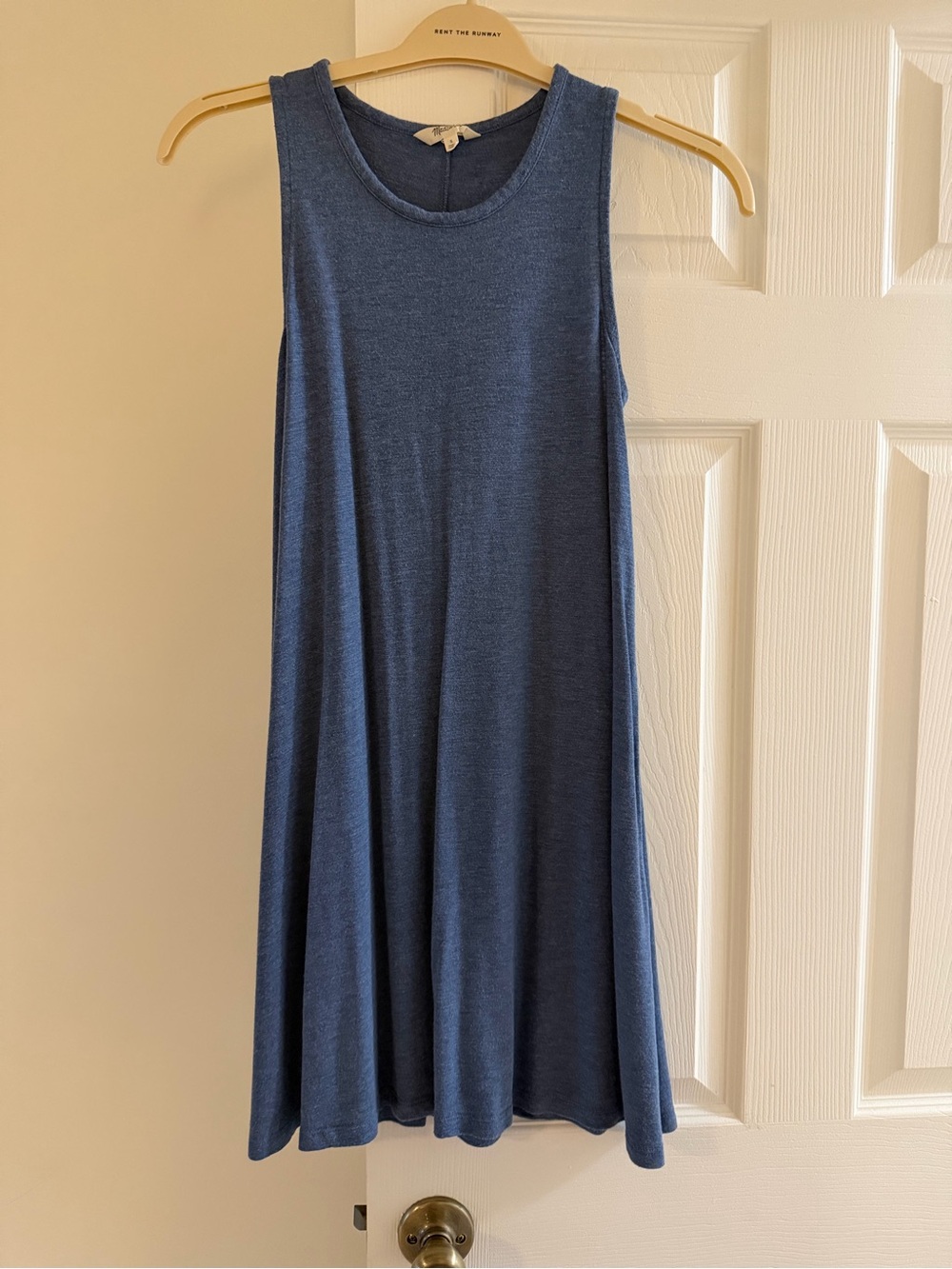 Madewell Sleeveless A-Line Dress in Denim Blue